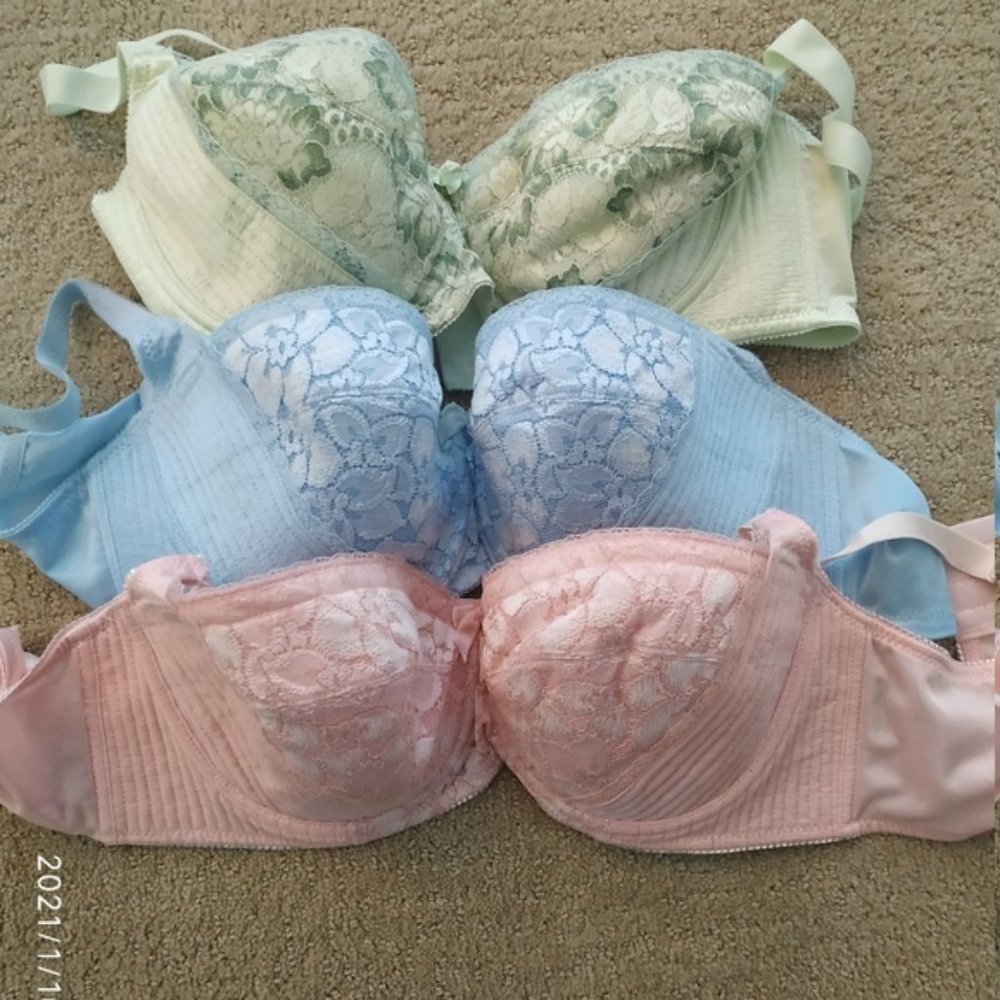 3ps New full bust 38D 36DD underwire push up bra